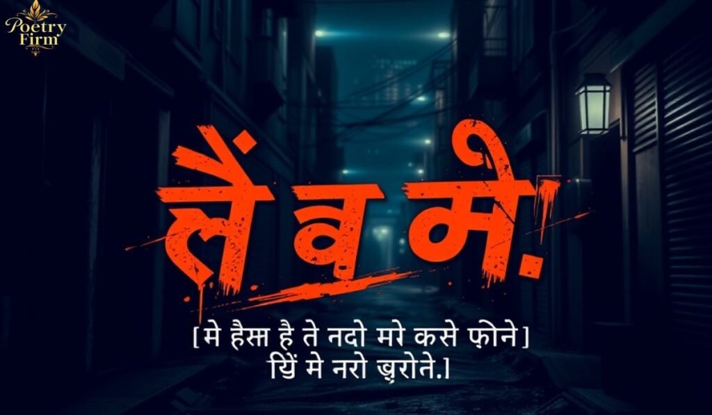 बदमाशी गैंगस्टर शायरी