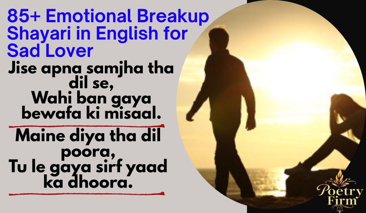 85+ Emotional Breakup Shayari in English for Sad Lover